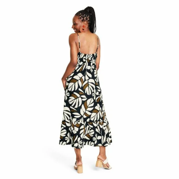 Neutral Botanical Print Midi Dress - Tabitha Brown for Target(SOLD OUT @TARGET!) - Picture 3 of 5
